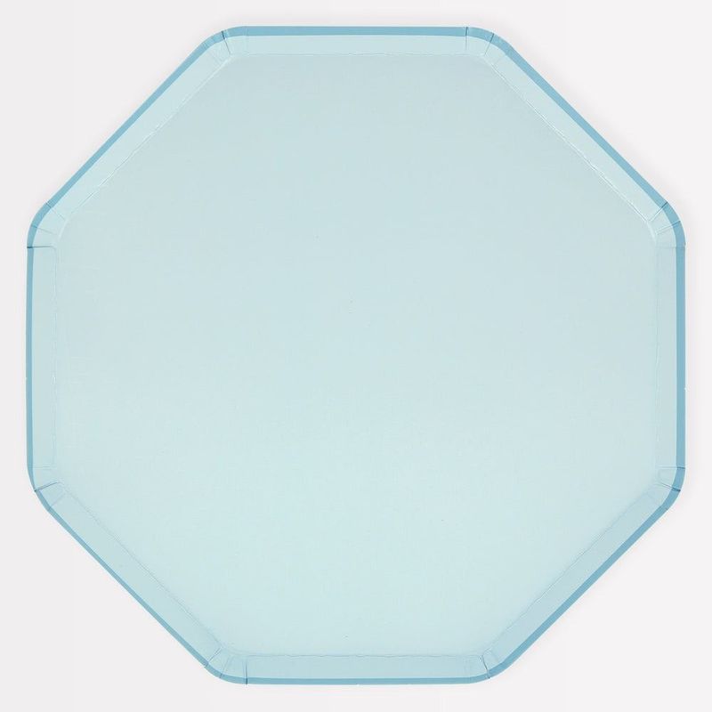 ASSIETTES OCTOGONALES BLEUES CIEL D ETE 26 CM (8)