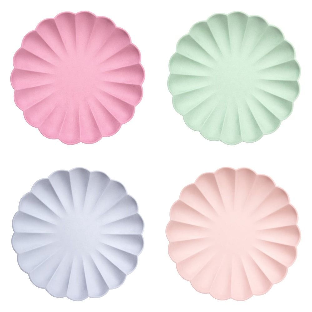 ASSIETTES ASSORTIES PASTEL 24CM (8)