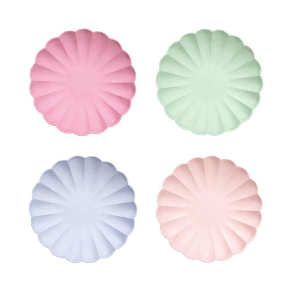 ASSIETTES ASSORTIES PASTEL 19CM (8)
