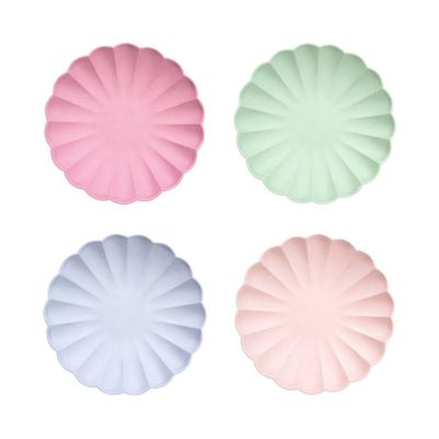 ASSIETTES ASSORTIES PASTEL 19CM (8)