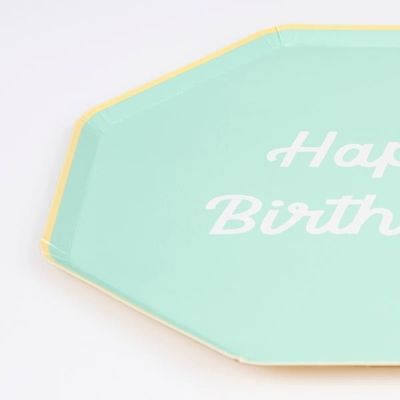 ASSIETTES OCTOGONALES HAPPY BIRTHDAY MULTICOLORES 22 CM (8)