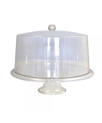 PLAT A GATEAU SUR PIED AVEC CLOCHE 33.5X33.5X27CM