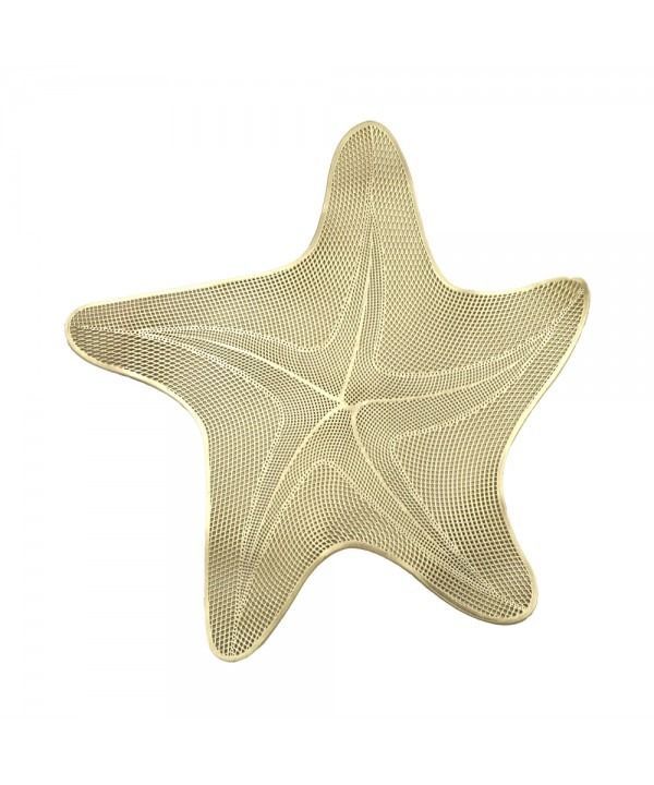 DESSOUS D'ASSIETTE ETOILE DE MER DOREE
