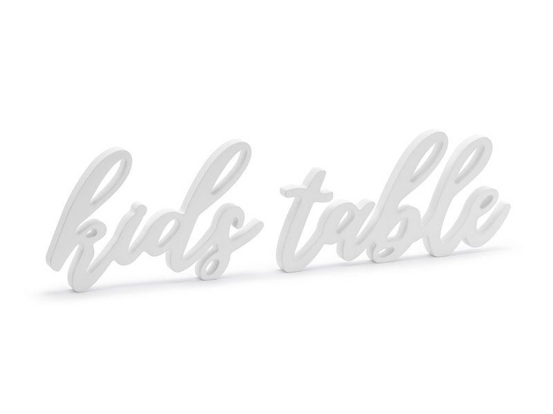 "KIDS TABLE" EN BOIS BLANC 38x10CM