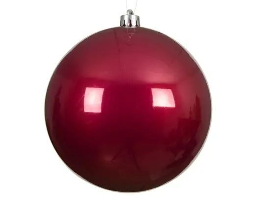 BOULE ROUGE VIF BRILLANT 14CM