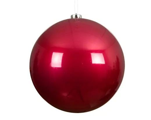 BOULE ROUGE VIF BRILLANT 20CM