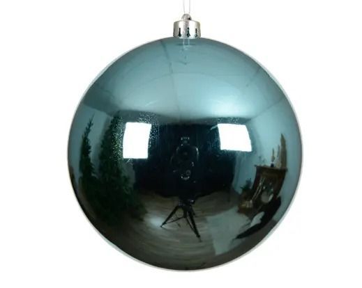 BOULE BLEU BRILLANT 14CM