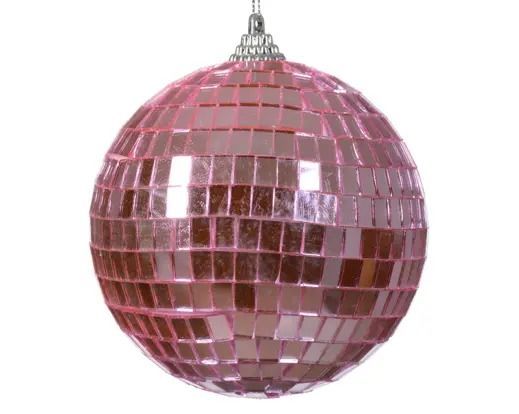 BOULE MOUSSE ROSE BRILLANT 10CM