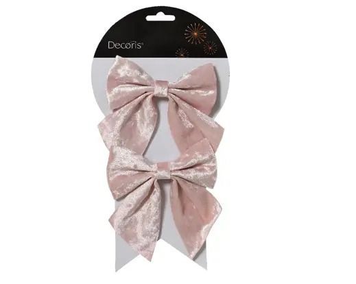 NOEUDS ROSE POUDRE 13CM (2)