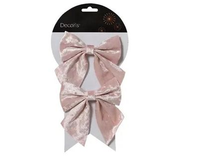 NOEUDS ROSE POUDRE 13CM (2)