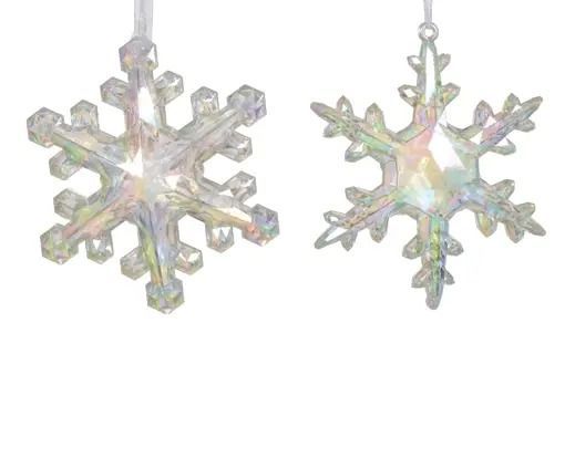 FLOCONS DE NEIGE IRISE 2 ASS 13CMX15CM