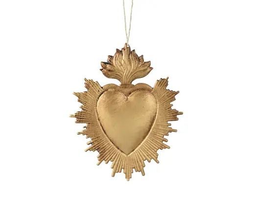 SUSPENSION OR FER COEUR 14CM