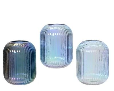 VASE VERRE BRILLANT 3 ASS 12X15CM