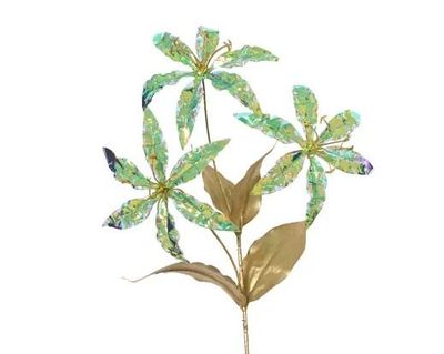 FLEURS DE LYS IRISEES ET PETALES OR