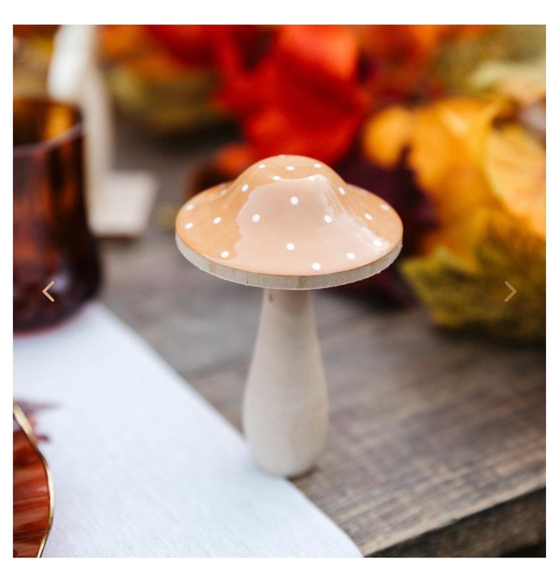 CHAMPIGNON ROND A POIS BOIS LAQUÉ