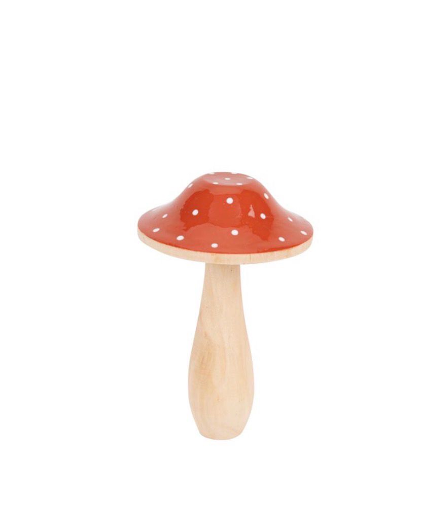 CHAMPIGNON ROND POIS BOIS LAQUÉ TERRACOTA CHAMPIGNON ROND POIS BOIS LAQUÉ TERRACOTA