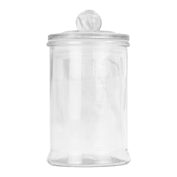 BONBONNIERE CYLINDRIQUE 1200ML Ø10x18,3CM TRANSPARENT VERRE Personnalisable