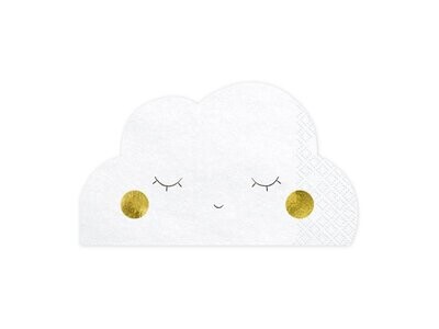 SERVIETTE FORME NUAGE 16x9.5CM (x20)