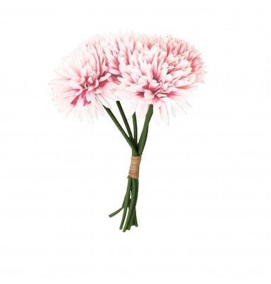 BOUQUET 6 DAHLIAS ROSE PASTEL 26CM