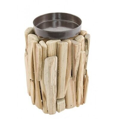 PORTE BOUGIE BOIS FLOTTE 9X16CM