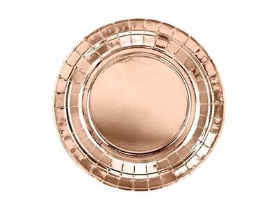 ASSIETTE RONDE ROSE GOLD 18CM (x6)