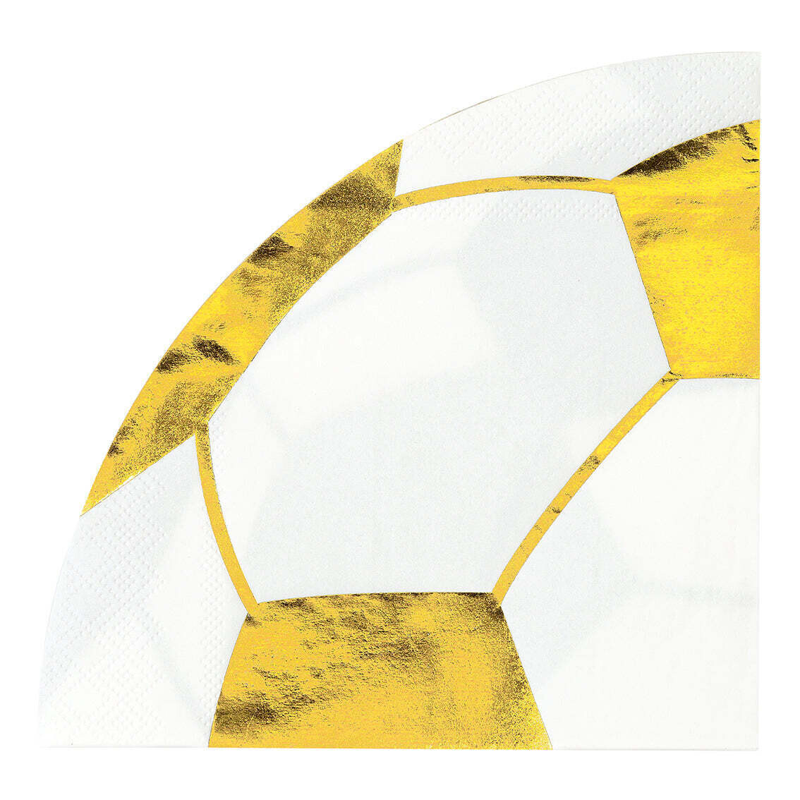 SERVIETTE FORME BALLON DORE 14.5CM (x16)