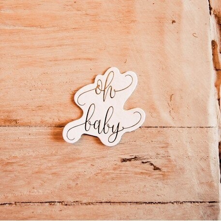 CONFETTIS "OH BABY" VEGETAL ET OR 8 MOTIFS DE 3 A 4CM (x100)