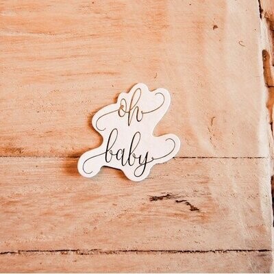 CONFETTIS "OH BABY" VEGETAL ET OR 8 MOTIFS DE 3 A 4CM (x100)