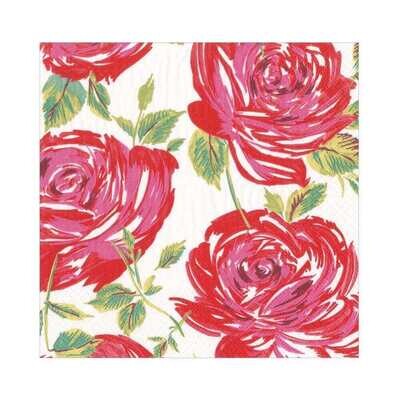 SERVIETTE BELLA ROSA ROUGE 33CM (x20)