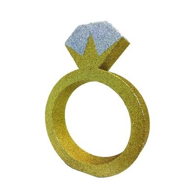 DECORATION BAGUE PAILLETTES 20x16CM