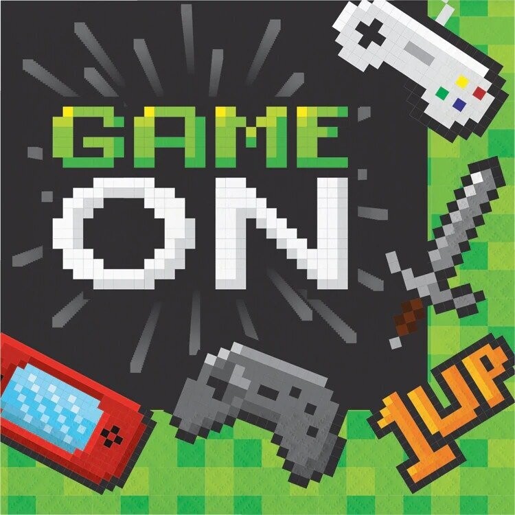 SERVIETTE "GAME ON" 33CM (x16)