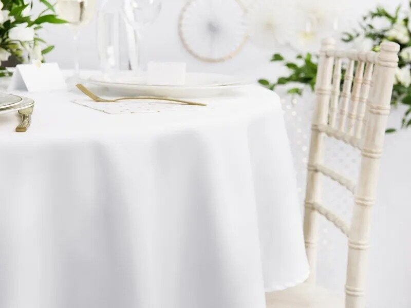 NAPPE TISSU BLANCHE RONDE 2.30M