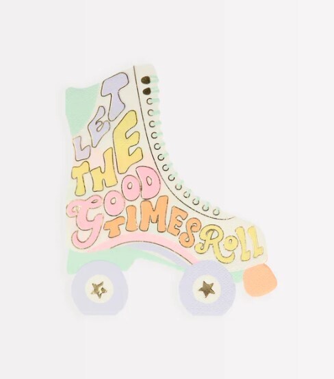 SERVIETTE PATIN A ROULETTE 13X16CM (x16)