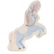 ASSIETTE CHEVAL DE CIRQUE DORURE (x8)