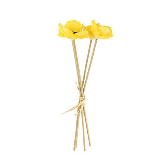 COQUELICOT JAUNE 35CM (x4)