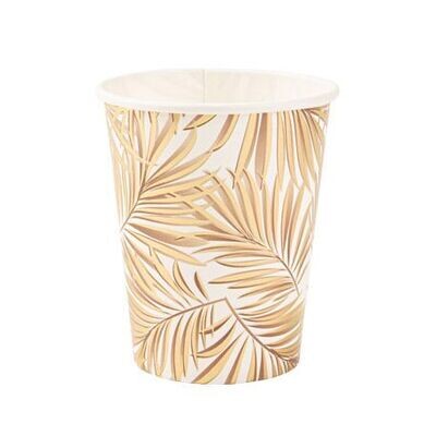 GOBELET TROPICOOL BLANC CAMEL ET OR 25CM (x8)