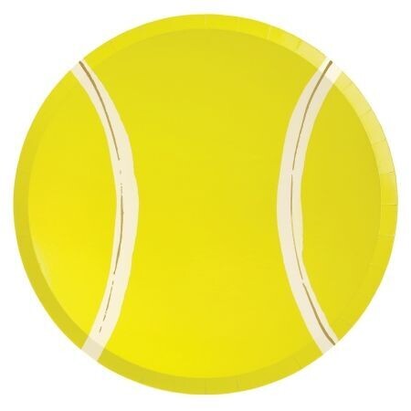 ASSIETTE FORME BALLE DE TENNIS 24.1CM (x8)