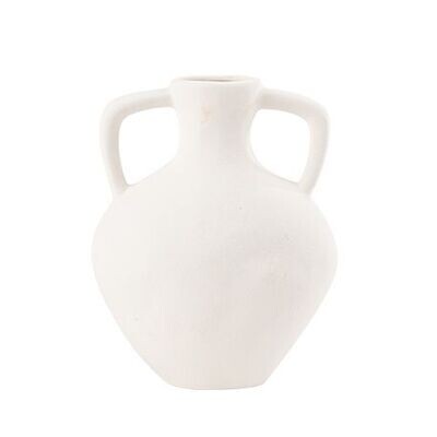 VASE EIGER GRES BLANC 18.5x15CM