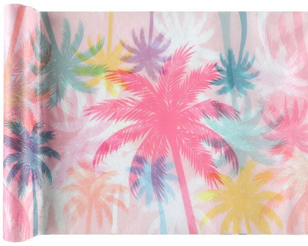 CHEMIN DE TABLE SUMMER VIBES PASTEL 30CMx5M