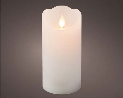 BOUGIE LED OSCILLANTE CIRE BLANCHE 7.5x15CM