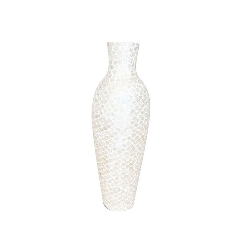 VASE BLANC NACRE 70CM