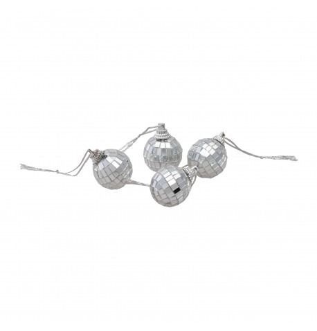 BOULES A FACETTE MINI ARGENT 3x3CM (12)
