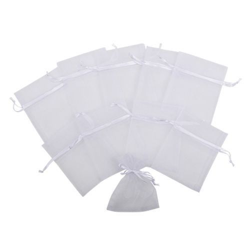 POCHON ORGANZA BLANC 8x10CM (x10)