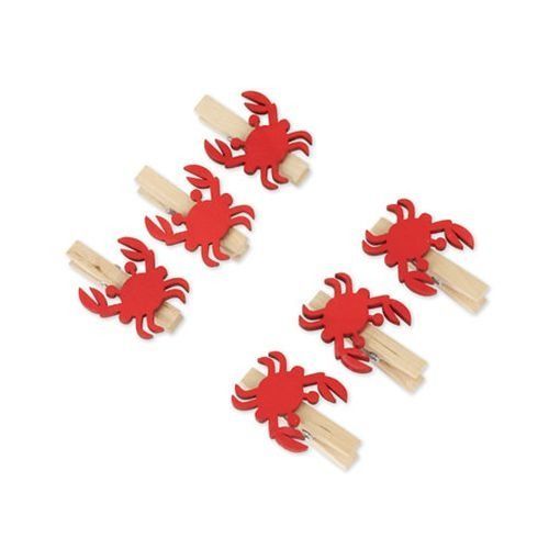 CRABE ROUGE SUR PINCE 4.5CM (x6)