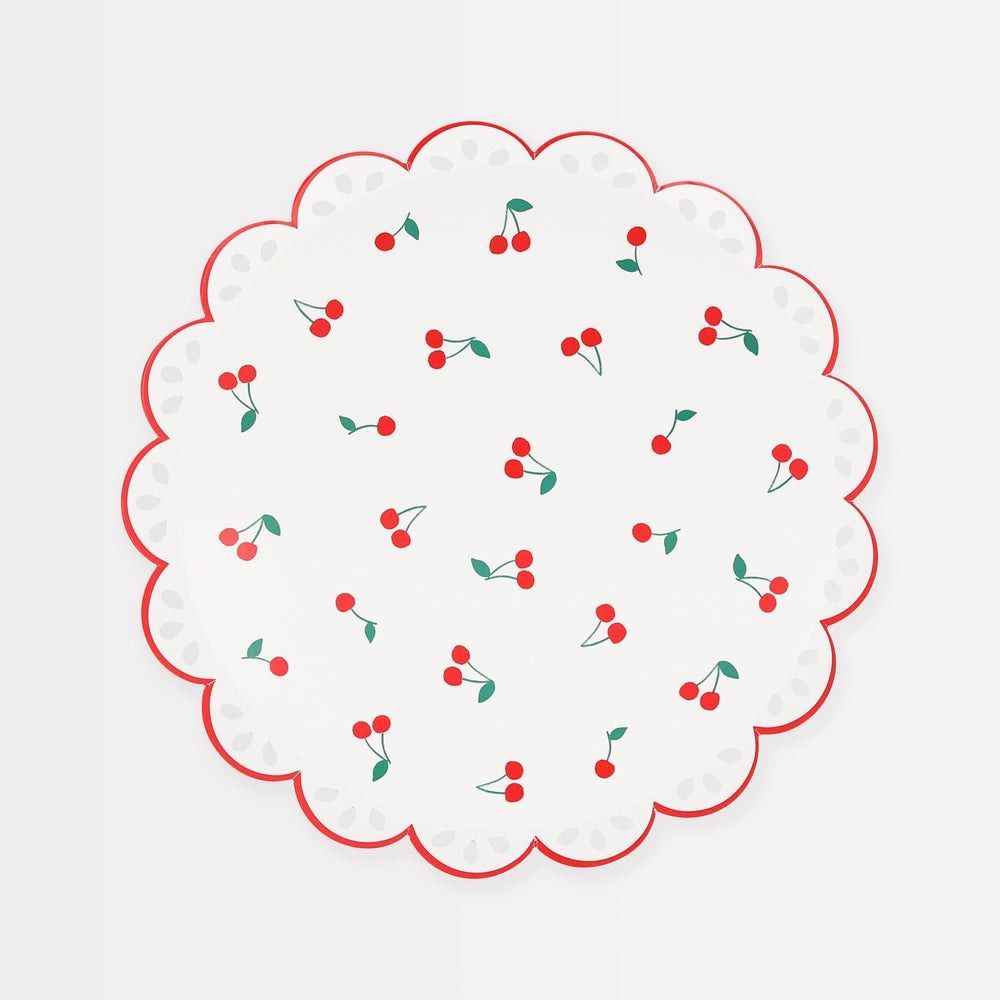 ASSIETTES CERISES  21 CM
