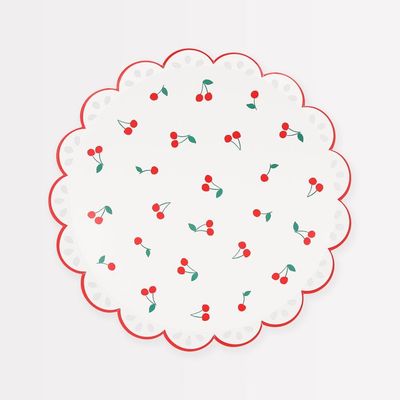 ASSIETTES CERISES  21 CM