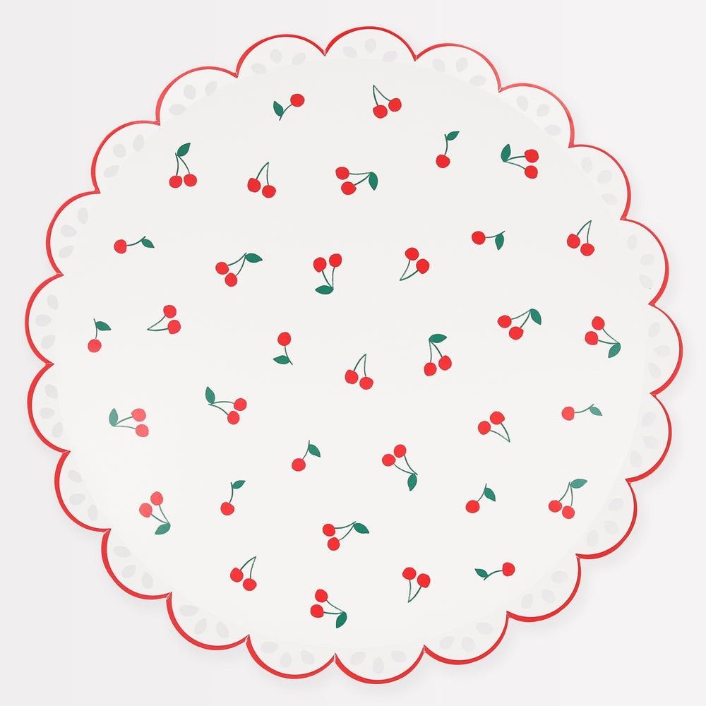ASSIETTES CERISES 27 CM (8)