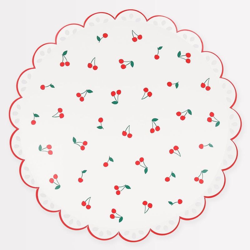 ASSIETTES CERISES 27 CM (8)