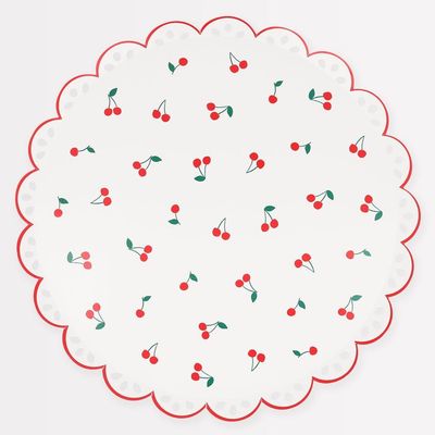 ASSIETTES CERISES 27 CM (8)