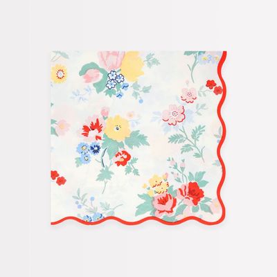 SERVIETTES VINTAGE FLORALES 20CM